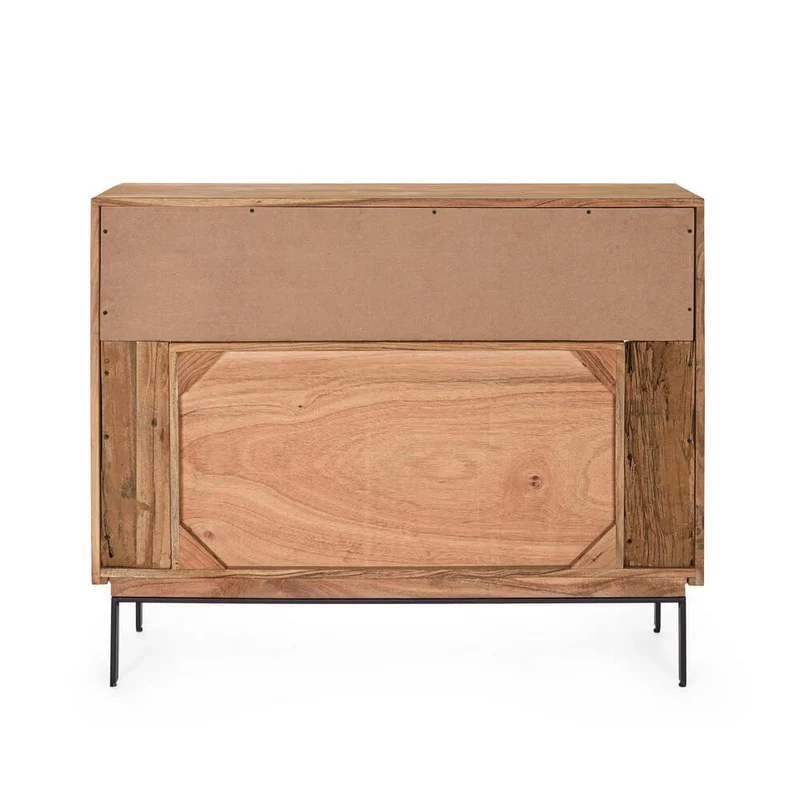Credenza 2 Ante in Legno di Acacia con Gambe in Acciaio - MANGAL