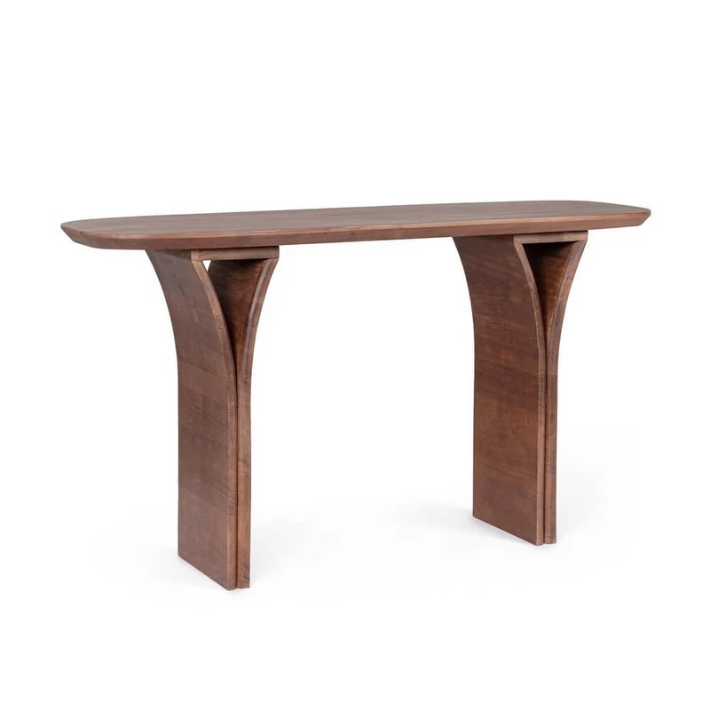 Consolle in Legno di Mango Massello con Gambe Scultoree - DALTON