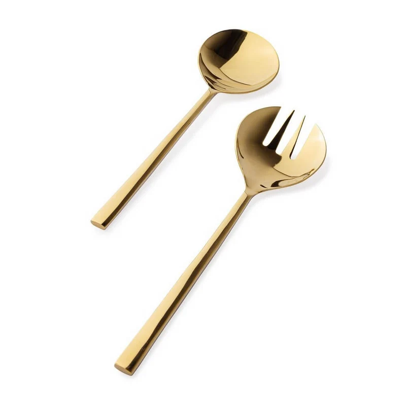 Set di Posate da Insalata in Acciaio Inox Finitura Nera Satinata - HESTIA