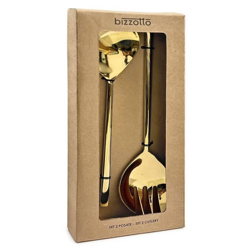 Set di Posate da Insalata in Acciaio Inox Finitura Nera Satinata - HESTIA