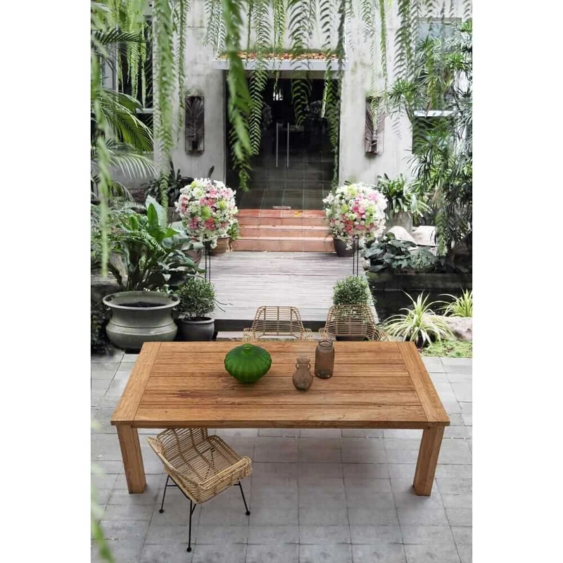 Set di 2 Sedie con Braccioli in Rattan Kubu e Gambe in Acciaio - STEEL WEAVE