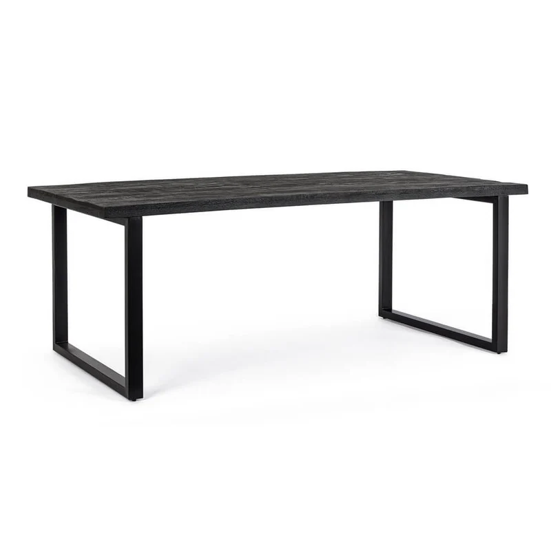 Tavolo da Pranzo in Legno di Mango e Acciaio 200x100 cm - SELENE