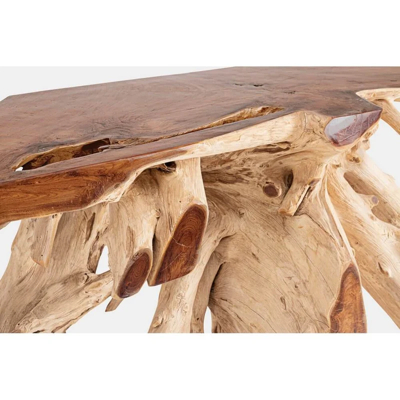 Consolle in Radici di Teak Naturale Artigianale 120x45 cm - ROSE