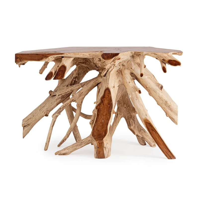 Consolle in Radici di Teak Naturale Artigianale 120x45 cm - ROSE