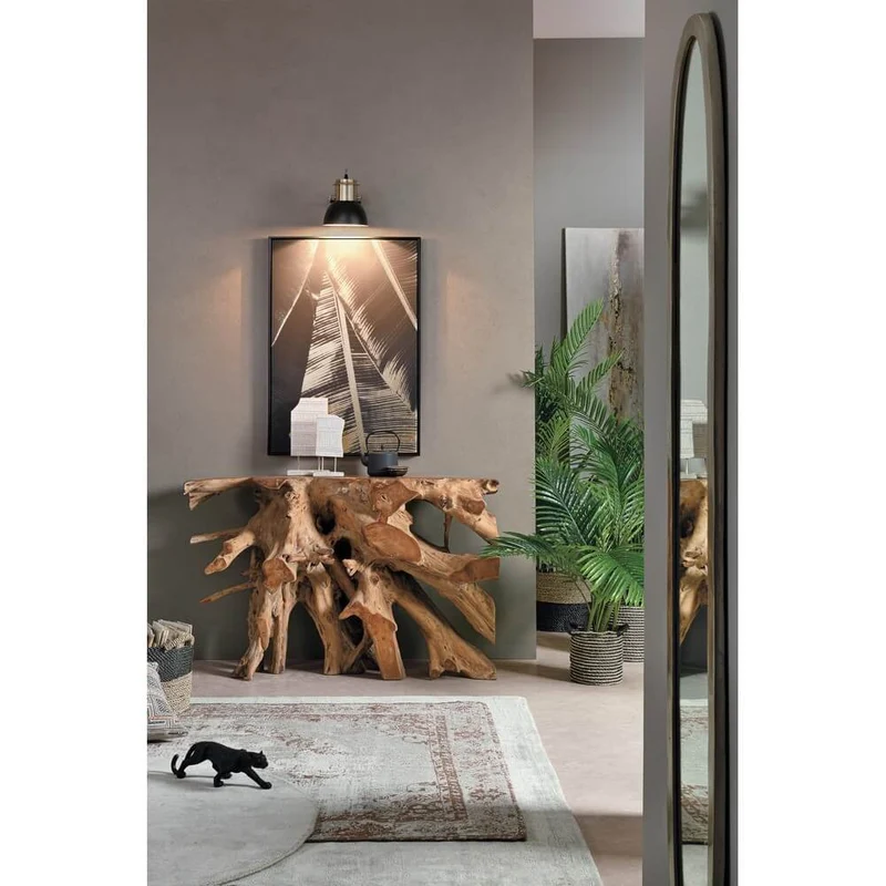 Consolle in Radici di Teak Naturale Artigianale 120x40 cm - ROSE