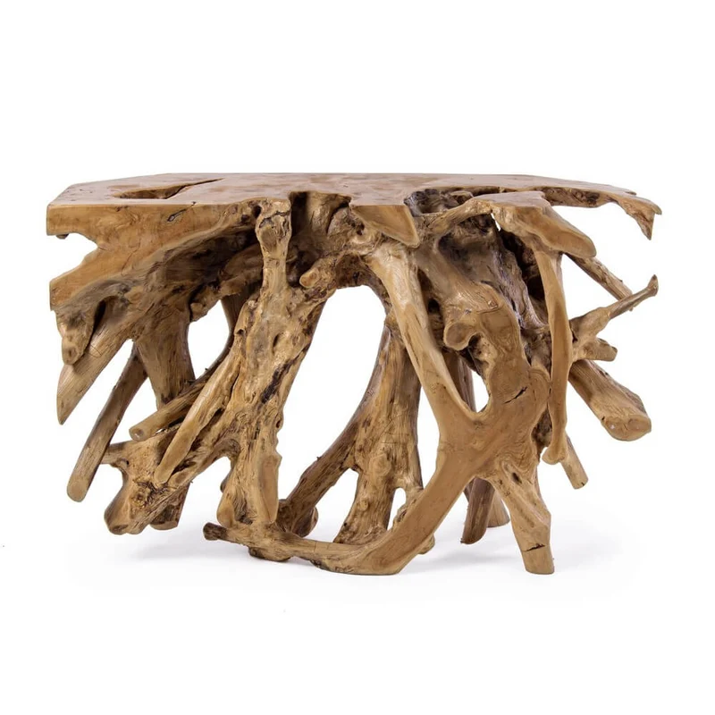 Consolle in Radici di Teak Naturale Artigianale 120x40 cm - ROSE