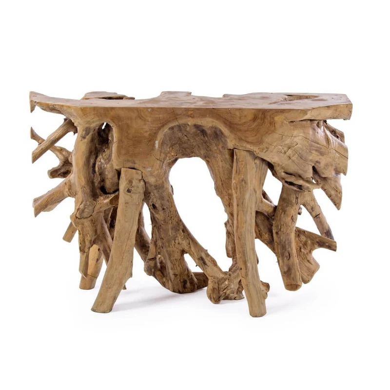 Consolle in Radici di Teak Naturale Artigianale 120x40 cm - ROSE