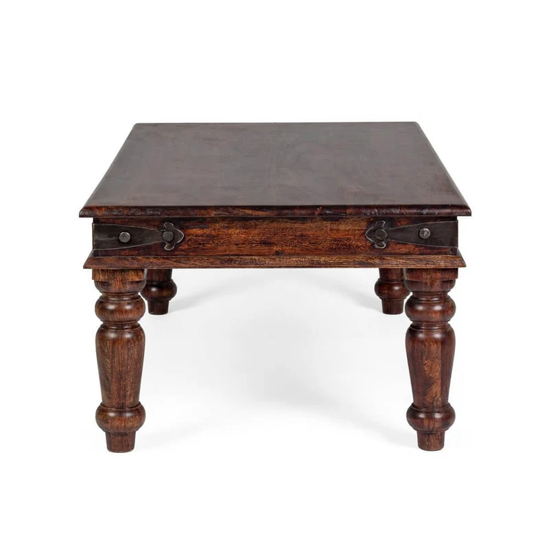 Tavolino da Salotto in Legno Massello di Acacia Stile Etnico - OASIS