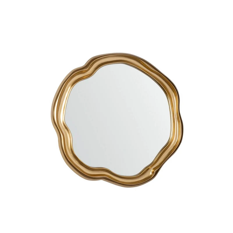 Specchio da Parete con Cornice Dorata Ondulata 75x75 cm - PHILLIPS