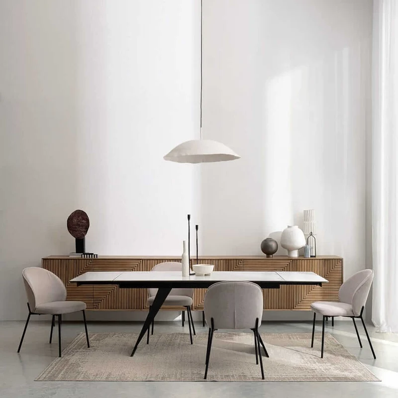 Tavolo Allungabile in Ceramica con Base in Acciaio 160-240x90 - ORION