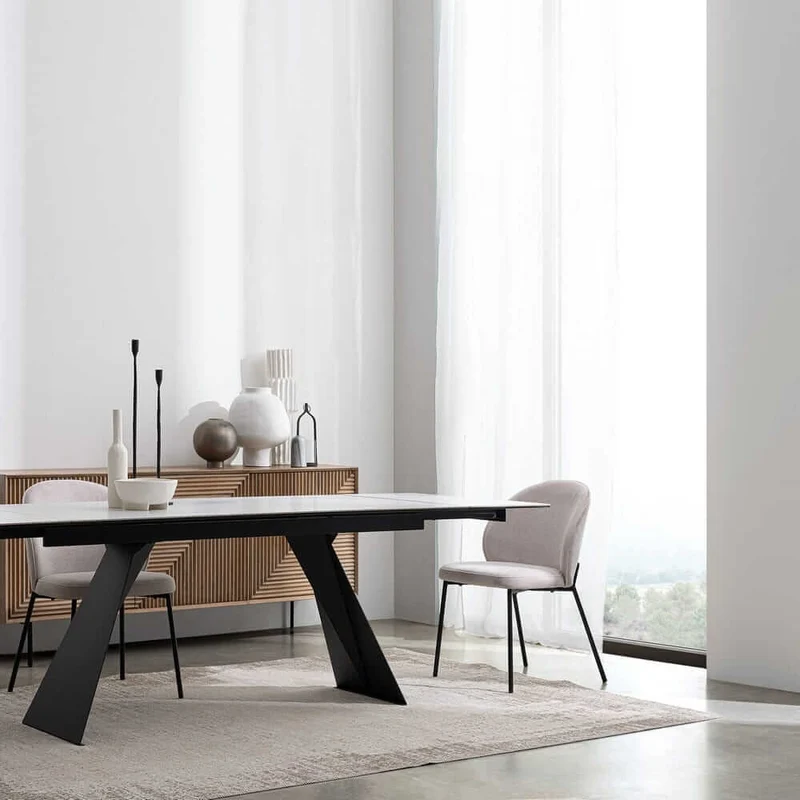 Tavolo Allungabile in Ceramica con Base in Acciaio 160-240x90 - ORION