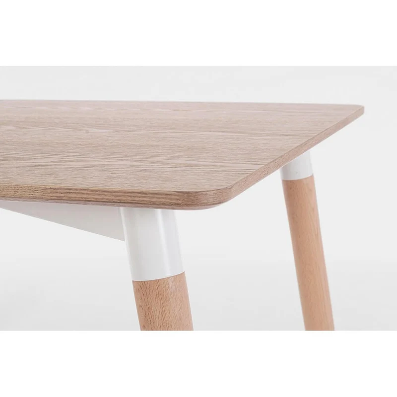 Tavolo da pranzo in legno di faggio piano effetto legno 120x80 - NOVA