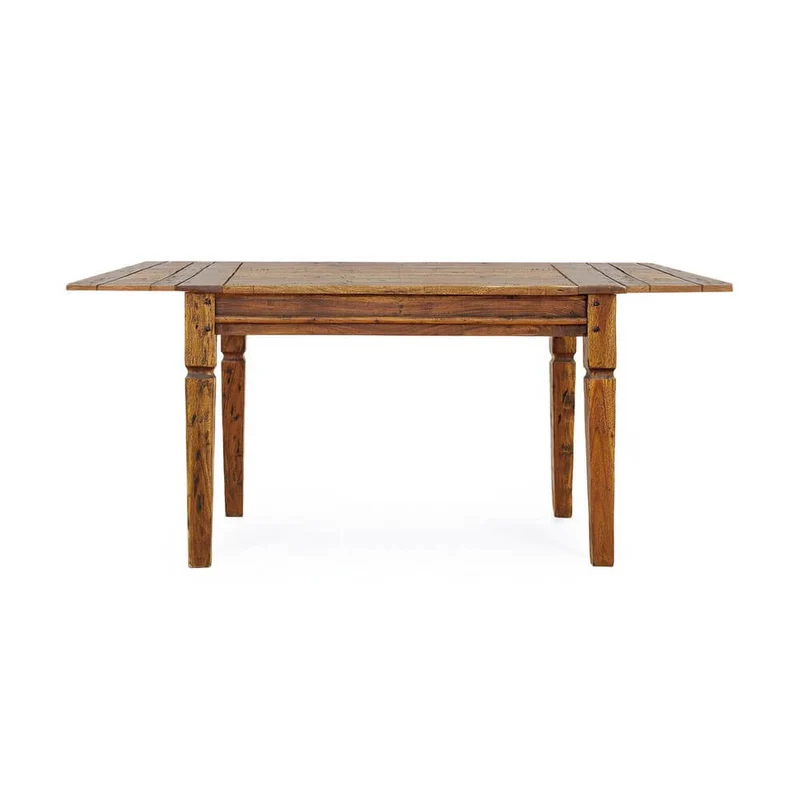 Tavolo allungabile in legno massello di acacia stile rustico - NINA