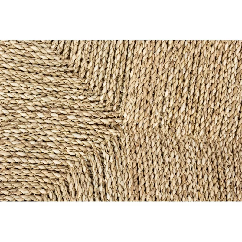 Sgabello in Legno di Teak con Seduta Intrecciata in Fibra Naturale - NEWTON