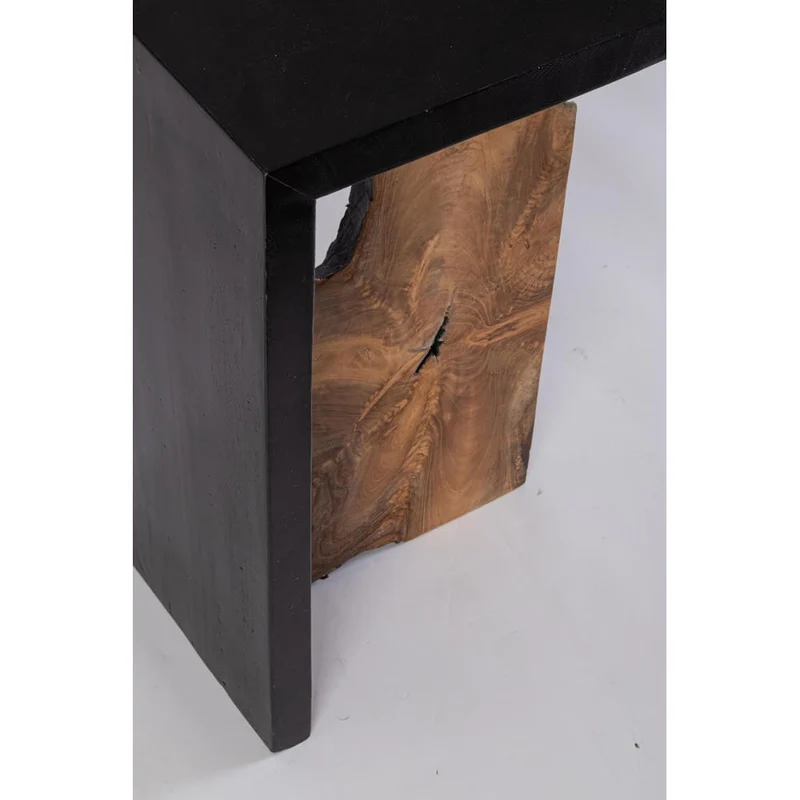 Tavolino Alto in Legno Teak e Suar con Finitura Naturale - MIA