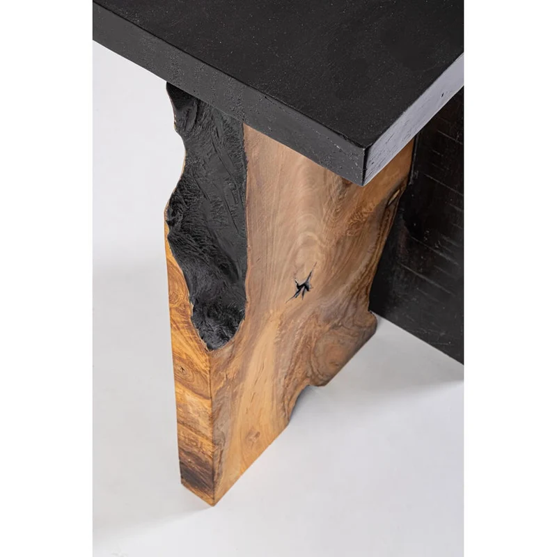 Tavolino Alto in Legno Teak e Suar con Finitura Naturale - MIA