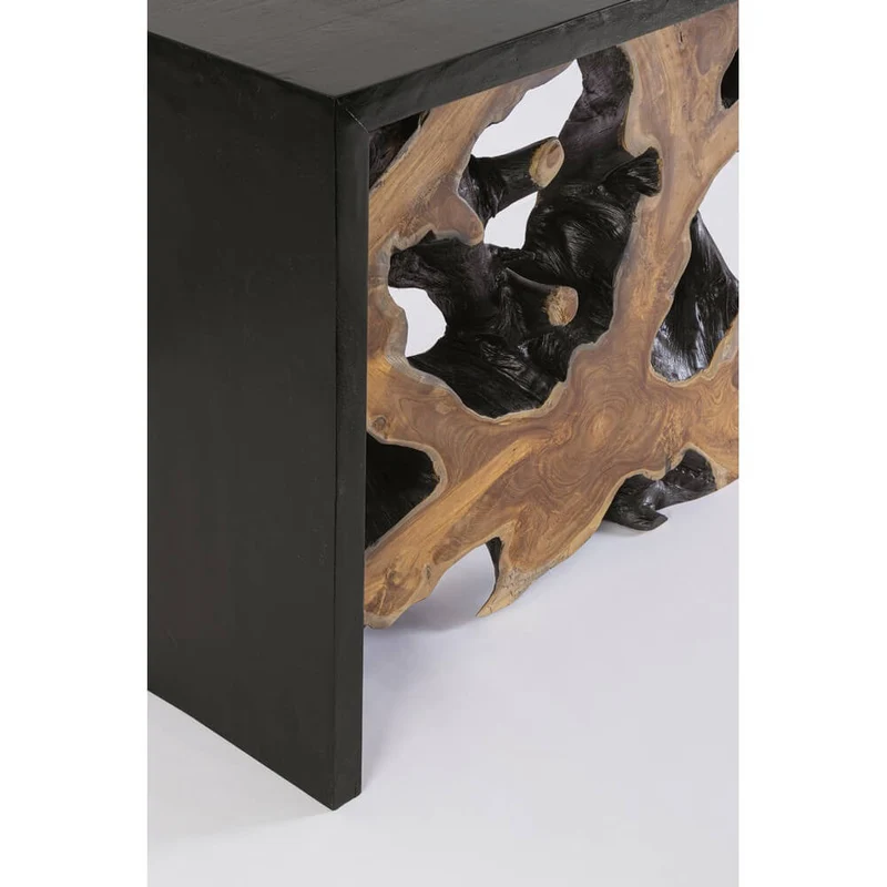 Consolle in Radici di Teak e Legno Suar Artigianale 100x35 - MIA