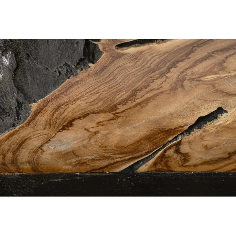 Consolle in Radica di Teak e Legno Suar Naturale 120x40 - MIA