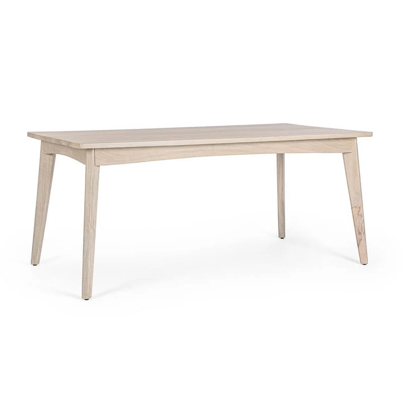 Tavolo da pranzo in legno di mango bianco decapato 173x90 cm - LENA