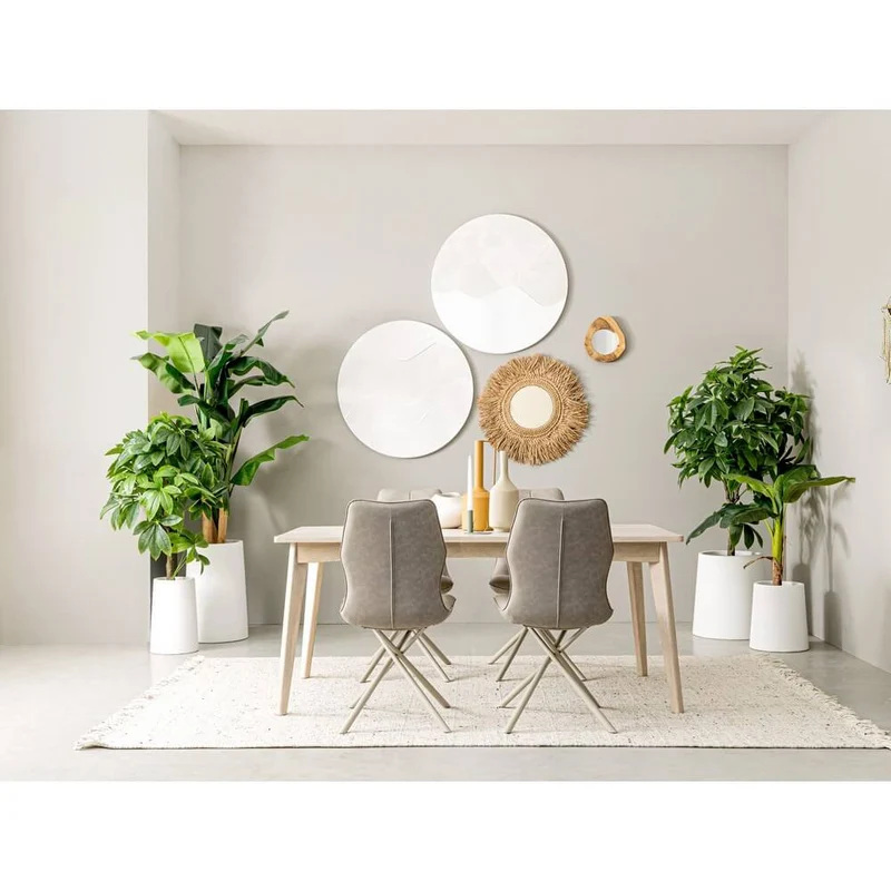 Tavolo da pranzo in legno di mango bianco decapato 173x90 cm - LENA