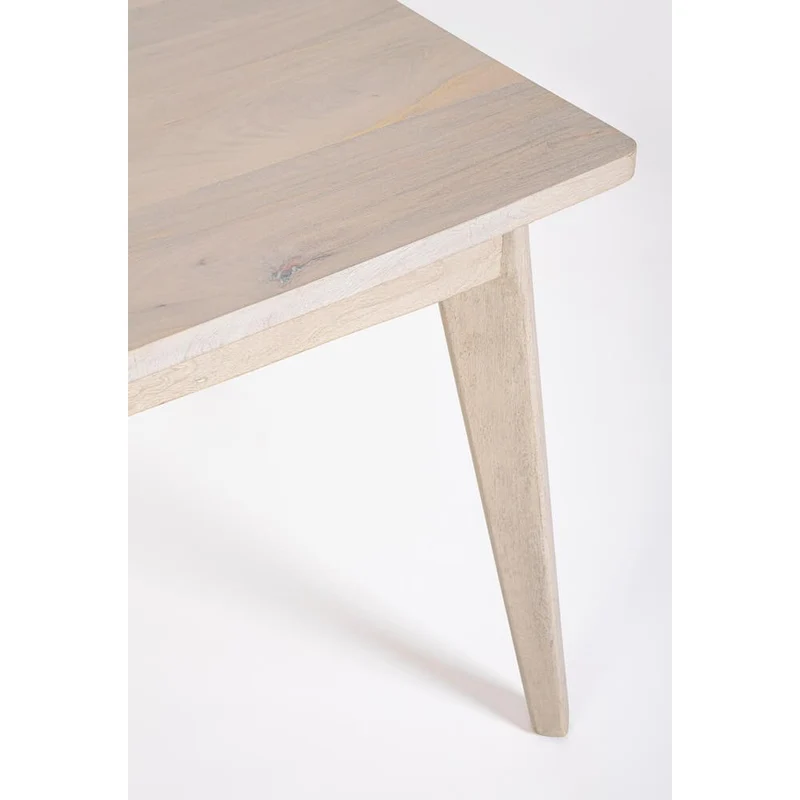Tavolo da pranzo in legno di mango bianco decapato 173x90 cm - LENA