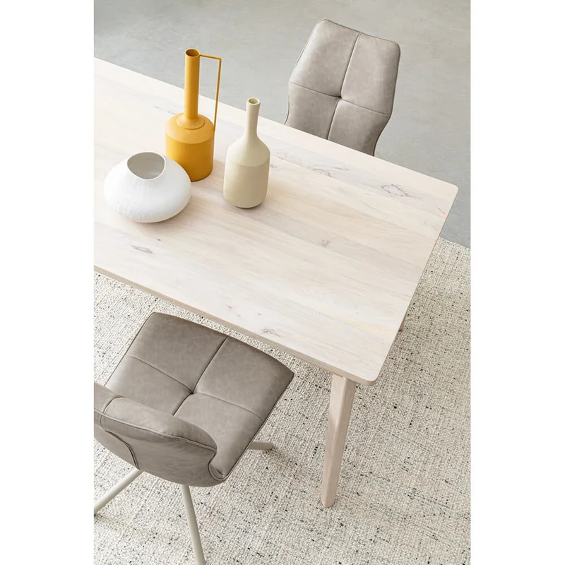 Tavolo da pranzo in legno di mango bianco decapato 173x90 cm - LENA