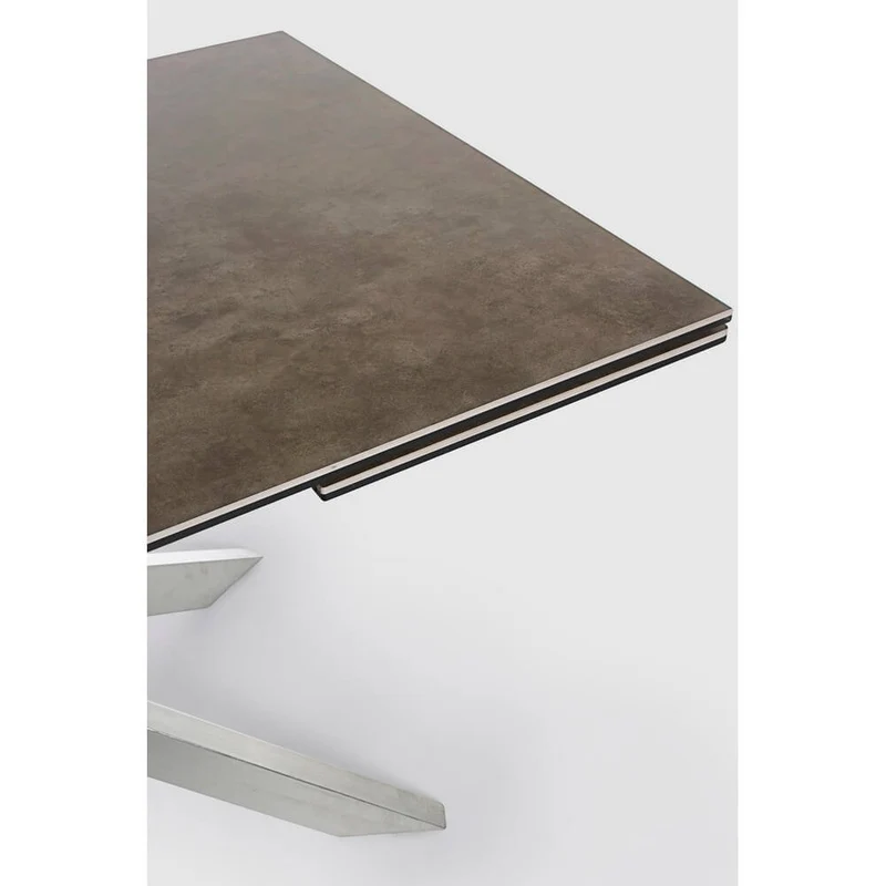 Tavolo Allungabile in Ceramica con Base in Acciaio Inox - KYRA