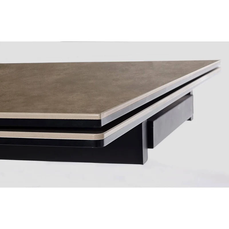 Tavolo Allungabile in Ceramica con Base in Acciaio Inox - KYRA