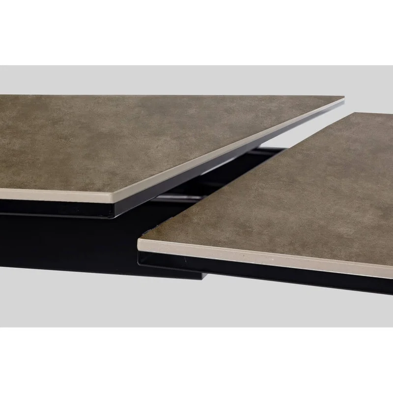 Tavolo Allungabile in Ceramica con Base in Acciaio Inox - KYRA