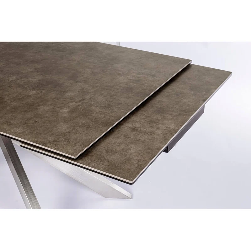 Tavolo Allungabile in Ceramica con Base in Acciaio Inox - KYRA