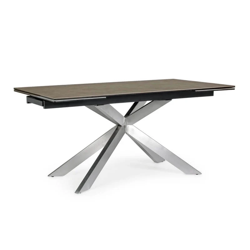 Tavolo Allungabile in Ceramica con Base in Acciaio Inox - KYRA