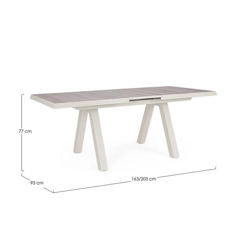 Tavolo da Giardino Allungabile in Alluminio con Piano in Ceramica - KRION