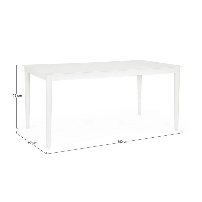 Tavolo da Pranzo in Alluminio Verniciato 160x90 cm - ZANDOR