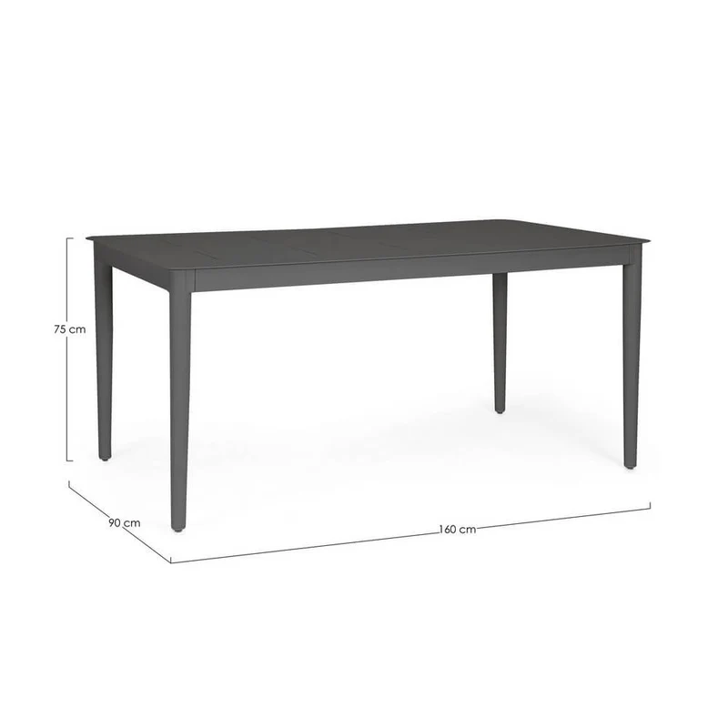 Tavolo da Pranzo in Alluminio Verniciato 160x90 cm - ZANDOR