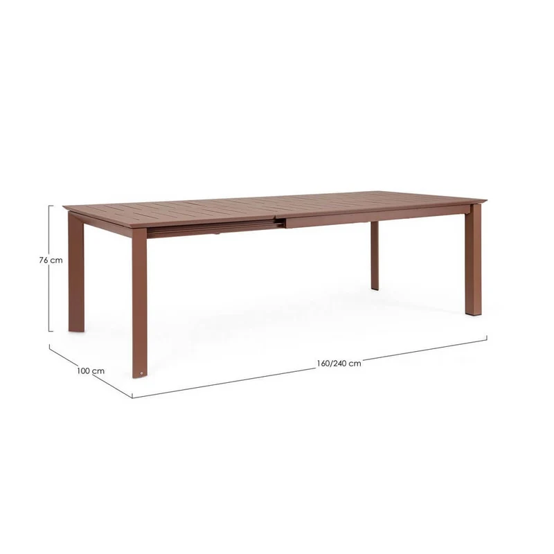 Tavolo da Giardino Allungabile in Alluminio 160-240x100 cm - TALMERA