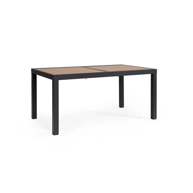 Tavolo da Giardino Allungabile in Alluminio Effetto Legno - HALVORN