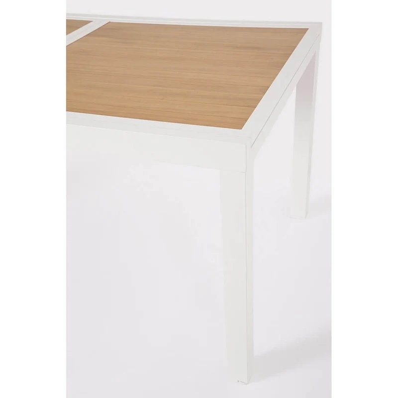Tavolo da Giardino Allungabile in Alluminio Effetto Legno - HALVORN