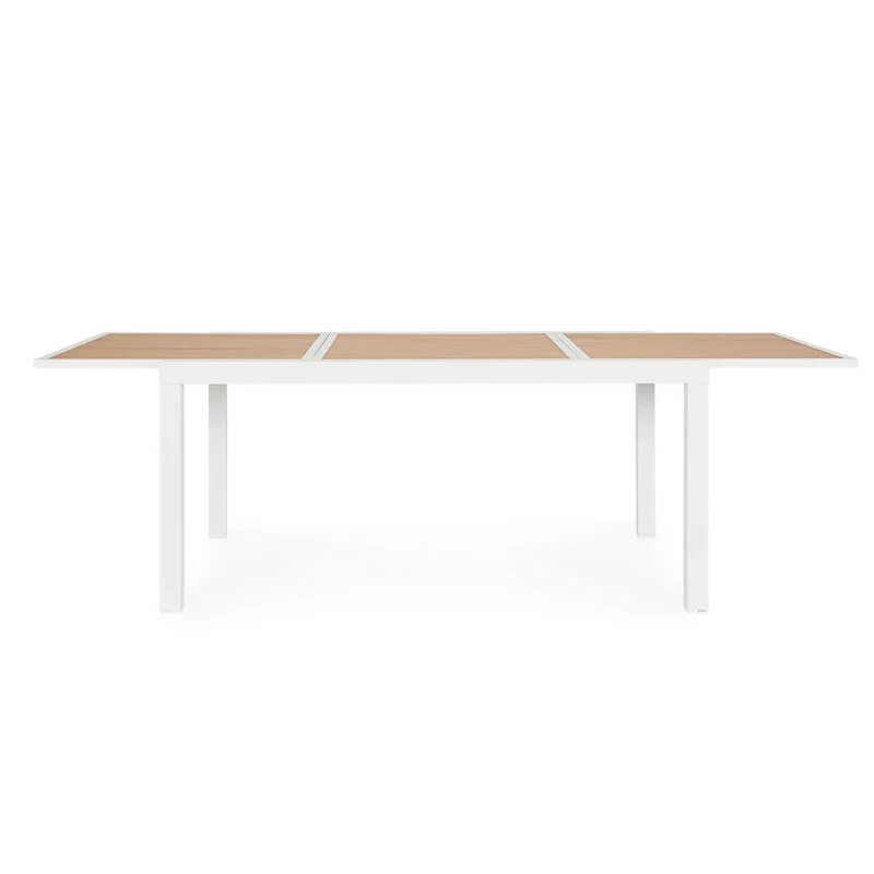 Tavolo da Giardino Allungabile in Alluminio Effetto Legno - HALVORN