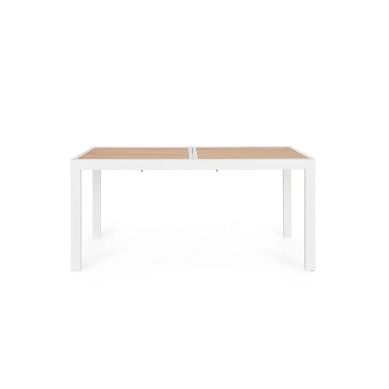 Tavolo da Giardino Allungabile in Alluminio Effetto Legno - HALVORN