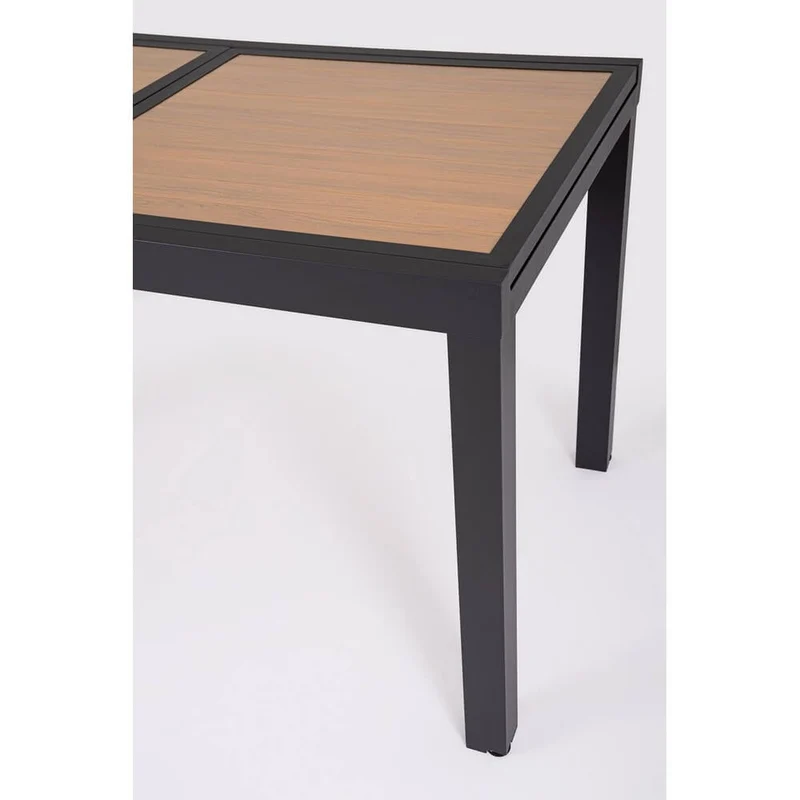 Tavolo da Esterno Allungabile in Alluminio Effetto Legno - HALVORN