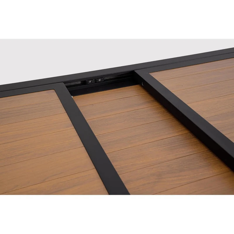 Tavolo da Esterno Allungabile in Alluminio Effetto Legno - HALVORN