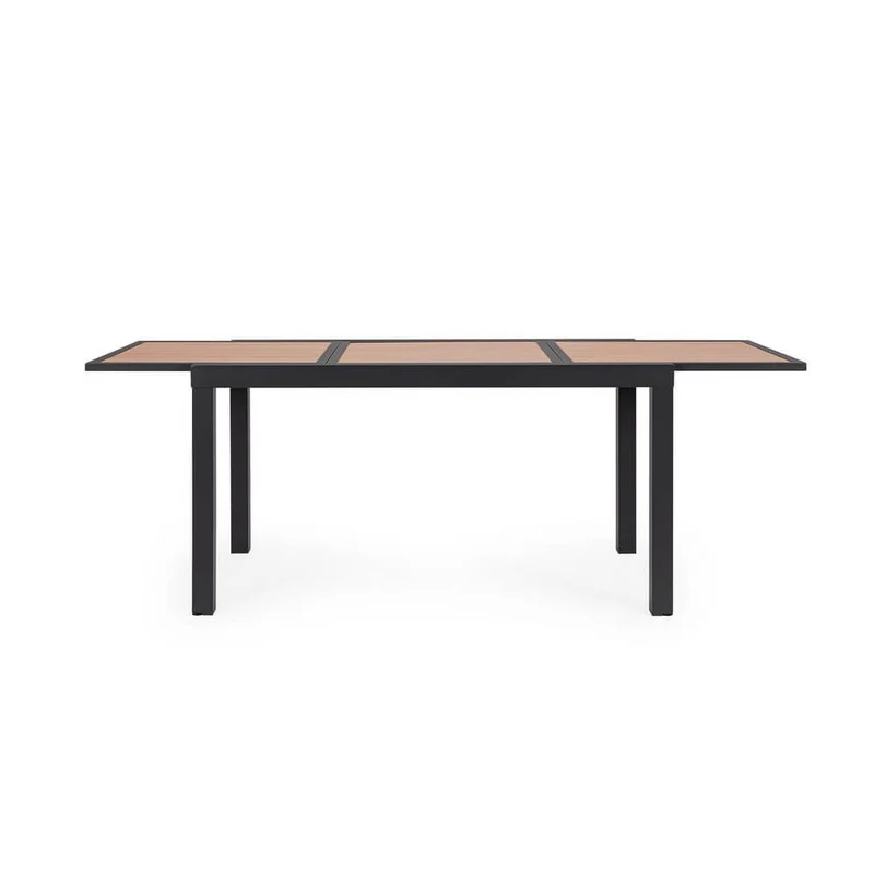 Tavolo da Esterno Allungabile in Alluminio Effetto Legno - HALVORN