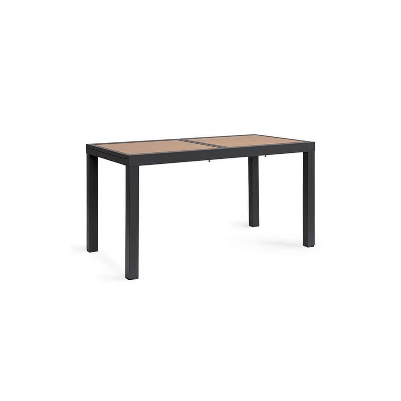 Tavolo da Esterno Allungabile in Alluminio Effetto Legno - HALVORN
