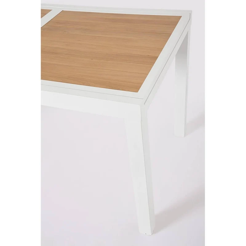 Tavolo da Esterno Allungabile in Alluminio Effetto Legno - HALVORN