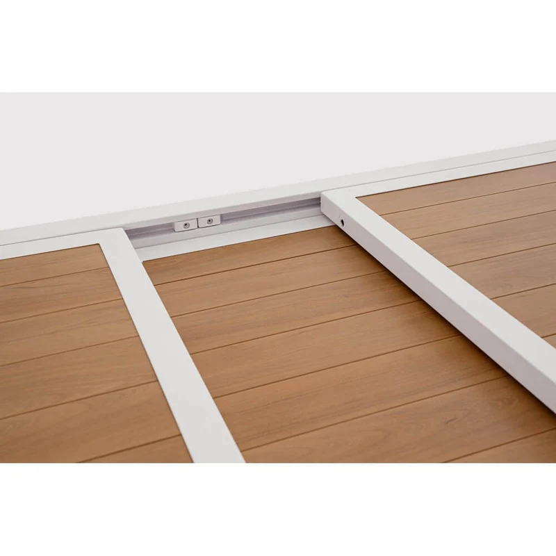 Tavolo da Esterno Allungabile in Alluminio Effetto Legno - HALVORN