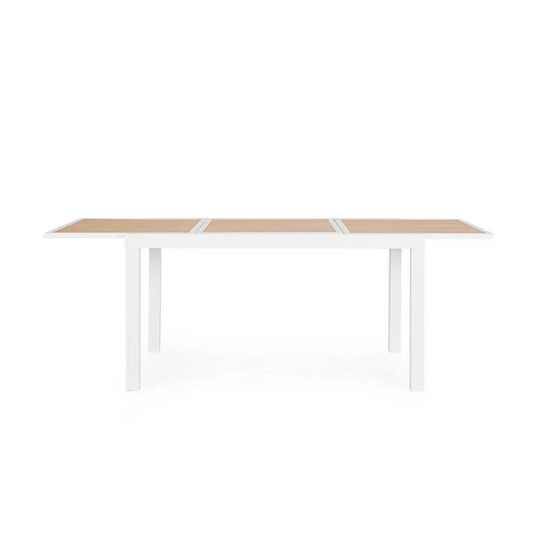 Tavolo da Esterno Allungabile in Alluminio Effetto Legno - HALVORN