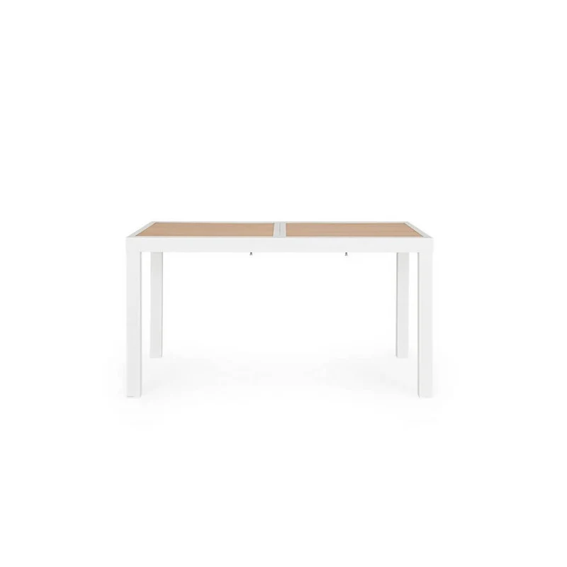 Tavolo da Esterno Allungabile in Alluminio Effetto Legno - HALVORN