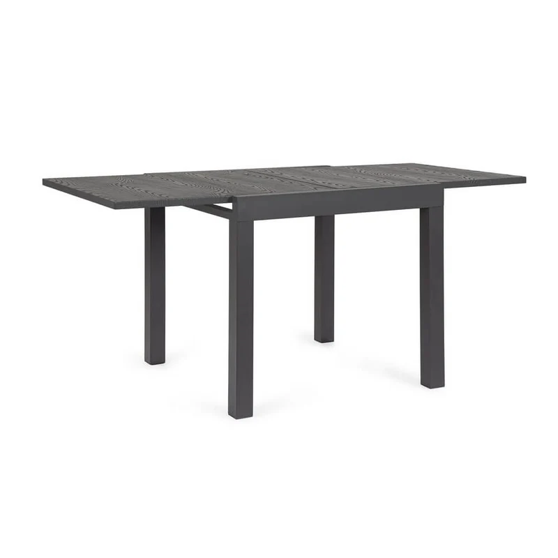Tavolo Allungabile da Esterno in Alluminio Effetto Legno 80-160 cm - BRASTEL