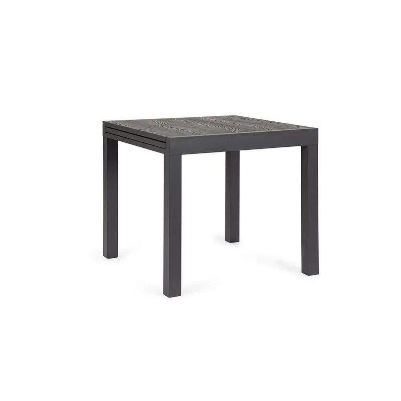 Tavolo Allungabile da Esterno in Alluminio Effetto Legno 80-160 cm - BRASTEL
