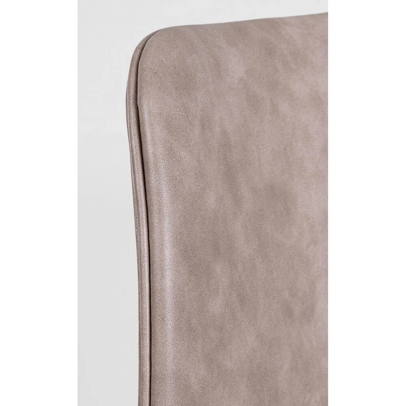 Set di 2 Sedie da Pranzo in Similpelle con Gambe in Acciaio Beige - NATALIA